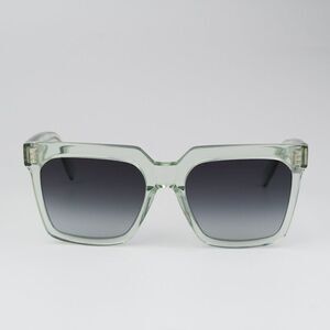 NEW Celine CL4055IN 93B Transparent Green Gradient Square Oversized Sunglasses